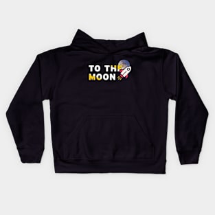 TO THE MOON! - Crypto Design Kids Hoodie